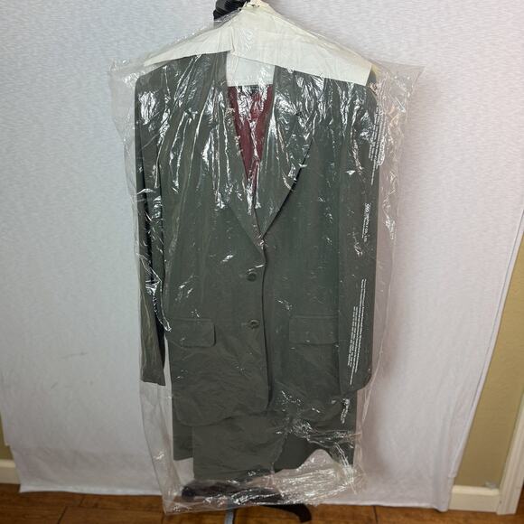Carole Little Olive Green Blazer Dress Set Women’s 8 Two Piece Career Suit - Picture 5 of 5